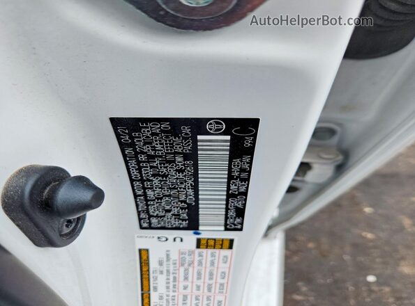 JTDKAMFP5M3192618 2021 TOYOTA PRIUS White Вид підкапотного простору
