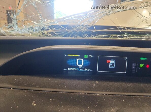 JTDKAMFP5N3197707 2022 TOYOTA PRIUS White Instrument cluster view