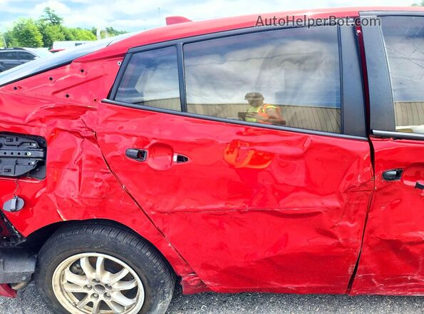 JTDKAMFP6N3227815 2022 TOYOTA PRIUS Red Vista de los asientos traseros