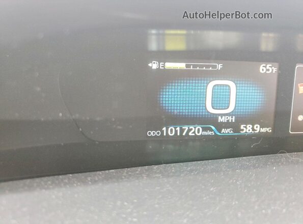 JTDKAMFP8M3165185 2021 TOYOTA PRIUS Silver Instrument cluster view