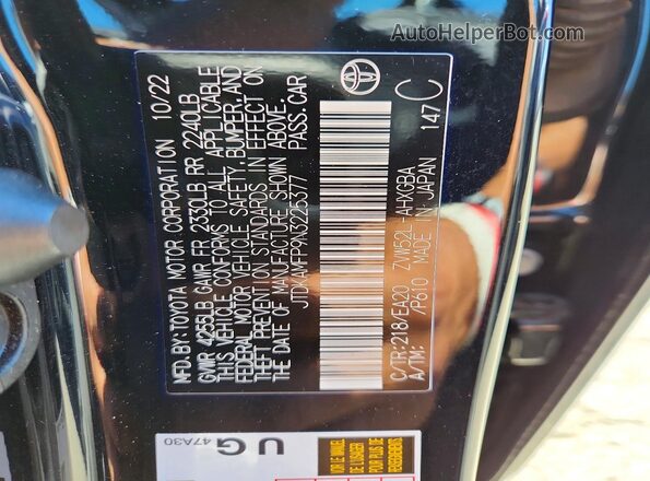 JTDKAMFP9N3225377 2022 TOYOTA PRIUS White Engine compartment view
