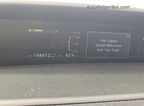 JTDKAMFPXM3167245 2021 TOYOTA PRIUS Silver Vista del cuadro de instrumentos