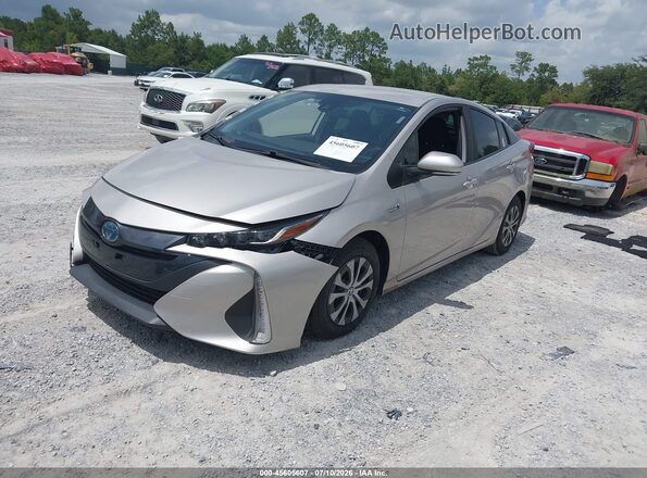 JTDKAMFPXM3179606 2021 TOYOTA PRIUS PRIME Silver წინა მარცხენა ხედი სამი მეოთხედიდან