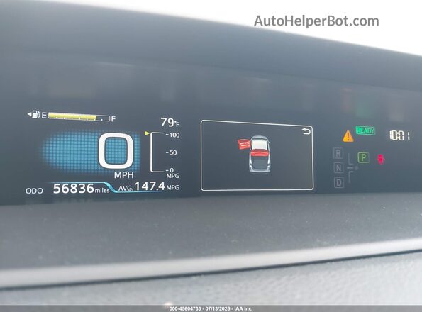 JTDKAMFPXM3194753 2021 TOYOTA PRIUS PRIME Серый Вид задних сидений