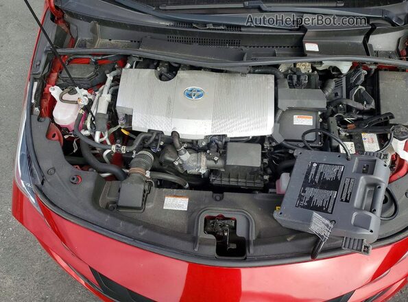 JTDKAMFPXN3201086 2022 TOYOTA PRIUS Red Սալոնի հետևի տեսք