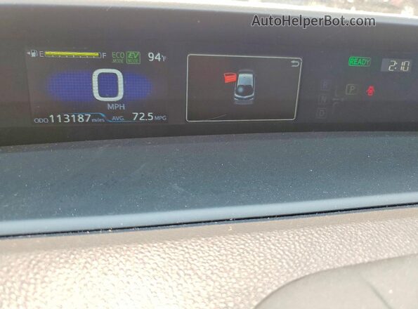JTDKAMFPXN3217885 2022 TOYOTA PRIUS Red Вид щитка приладів