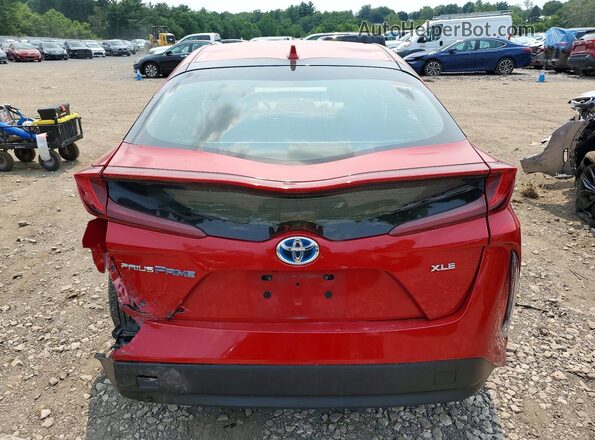 JTDKAMFPXN3217885 2022 TOYOTA PRIUS Red Вид ззаду