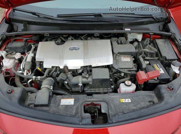 JTDKAMFPXN3217885 2022 TOYOTA PRIUS Red Вид задньої частини салону