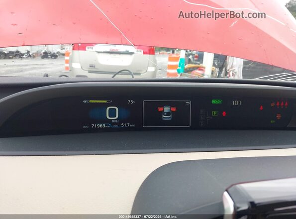 JTDKAMFU0M3144434 2021 TOYOTA PRIUS Red Հետևի նստատեղերի տեսք