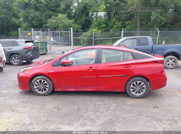 JTDKAMFU0M3144434 2021 TOYOTA PRIUS Red Սալոնի 360 աստիճան տեսք