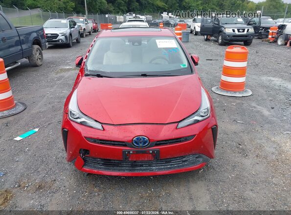 JTDKAMFU0M3144434 2021 TOYOTA PRIUS Red Սարքավորումների վահանակի տեսք
