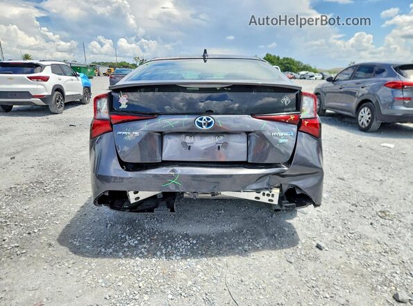 JTDKAMFU1M3147827 2021 TOYOTA PRIUS Gray Widok z tyłu