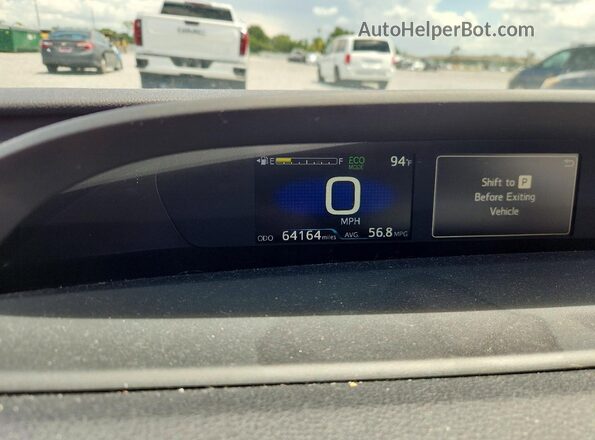 JTDKAMFU1M3147827 2021 TOYOTA PRIUS Gray Widok zestawu wskaźników