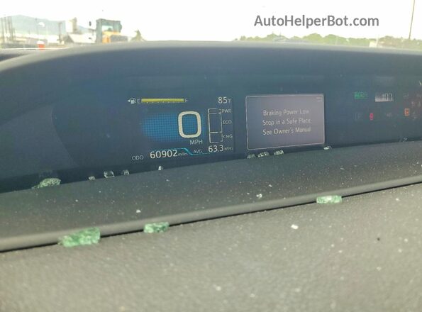 JTDKAMFU1M3151411 2021 TOYOTA PRIUS Серебряный Вид щитка приборов