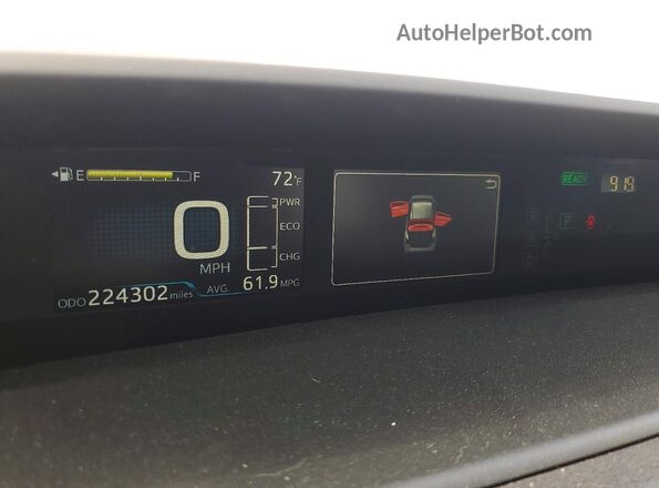 JTDKAMFU2M3132690 2021 TOYOTA PRIUS Серый Вид щитка приборов
