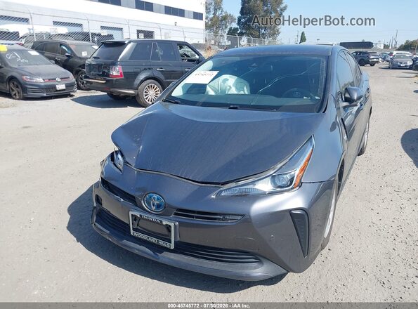 JTDKAMFU2M3138618 2021 TOYOTA PRIUS Gray Widok wnętrza z tyłu