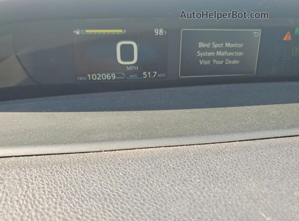 JTDKAMFU2M3148551 2021 TOYOTA PRIUS White Instrument cluster view