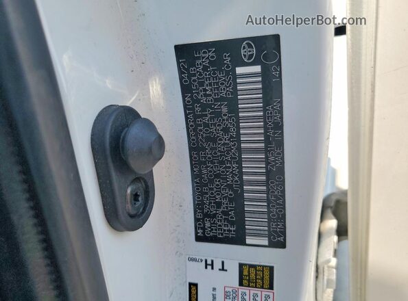 JTDKAMFU2M3148551 2021 TOYOTA PRIUS White Engine compartment view
