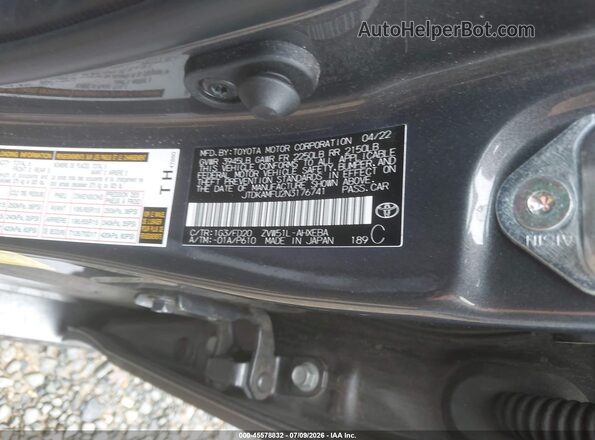 JTDKAMFU2N3176741 2022 TOYOTA PRIUS Gray Widok komory silnika