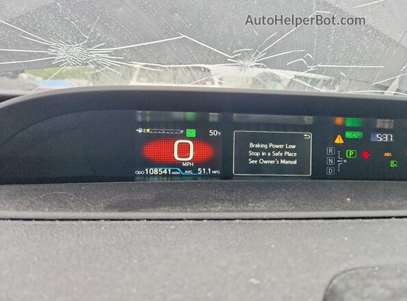 JTDKAMFU3M3141110 2021 TOYOTA PRIUS Black Vista del cuadro de instrumentos