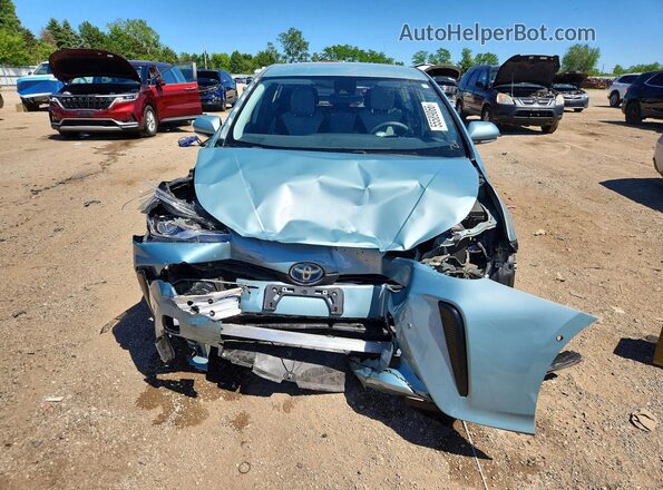 JTDKAMFU4M3143612 2021 TOYOTA PRIUS Turquoise Front view