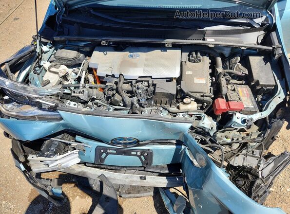 JTDKAMFU4M3143612 2021 TOYOTA PRIUS Turquoise Rear interior view