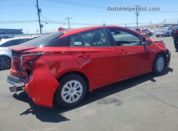 JTDKAMFU4M3148924 2021 TOYOTA PRIUS Red Trasero derecho