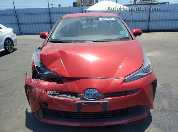 JTDKAMFU4M3148924 2021 TOYOTA PRIUS Red Vista frontal