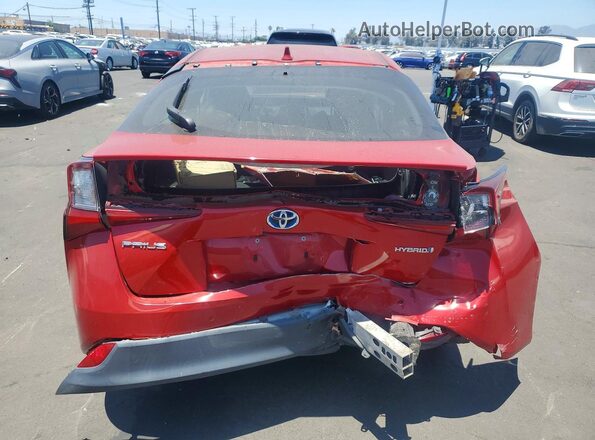 JTDKAMFU4M3148924 2021 TOYOTA PRIUS Red Vista trasera