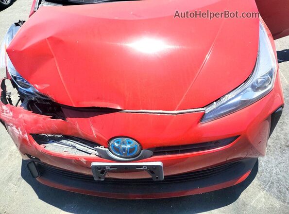 JTDKAMFU4M3148924 2021 TOYOTA PRIUS Red Vista interior trasera
