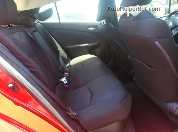 JTDKAMFU4M3148924 2021 TOYOTA PRIUS Red Vista de los asientos traseros