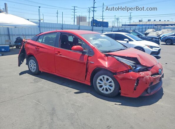 JTDKAMFU4M3148924 2021 TOYOTA PRIUS Red Delantero derecho