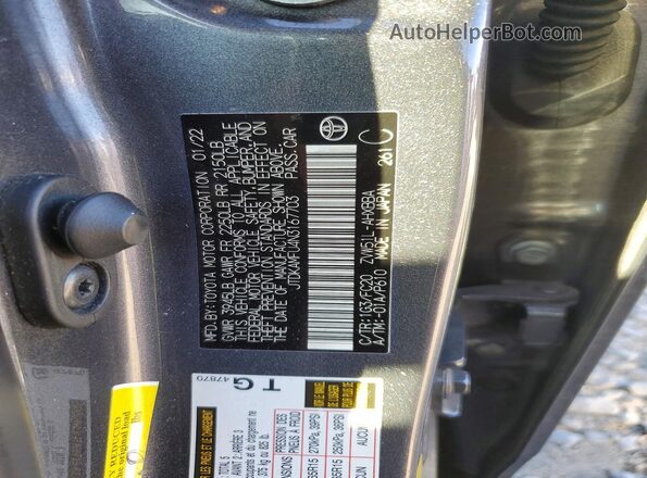 JTDKAMFU4N3167703 2022 TOYOTA PRIUS Charcoal Engine compartment view