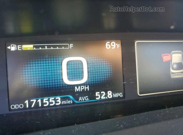 JTDKAMFU4N3167703 2022 TOYOTA PRIUS Charcoal Instrument cluster view