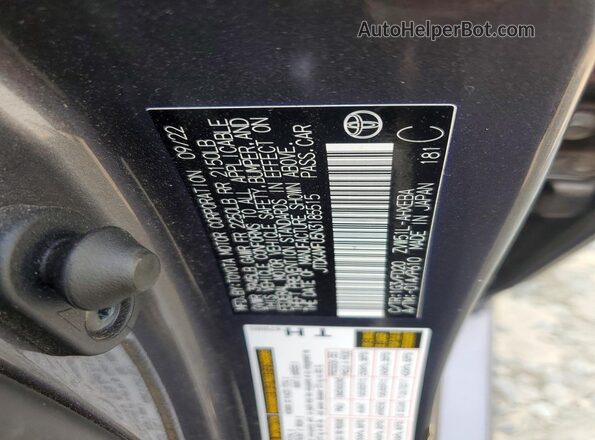 JTDKAMFU5N3185515 2022 TOYOTA PRIUS Gray ძრავის განყოფილების ხედი