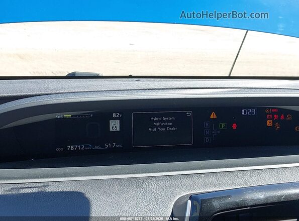 JTDKAMFU6N3164690 2022 TOYOTA PRIUS Blue Вид задніх сидінь