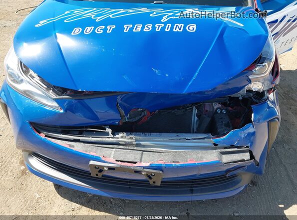 JTDKAMFU6N3164690 2022 TOYOTA PRIUS Blue Вид спереду