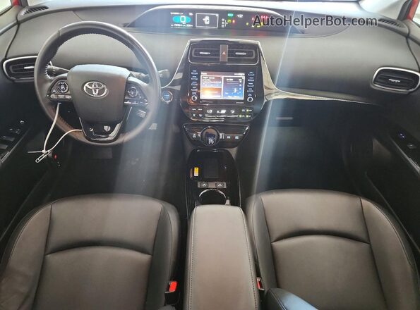JTDKAMFU7M3131874 2021 TOYOTA PRIUS Red Dashboard view