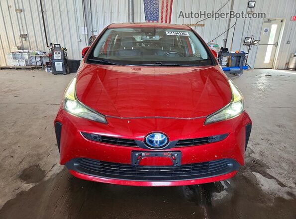 JTDKAMFU7M3131874 2021 TOYOTA PRIUS Red Front view
