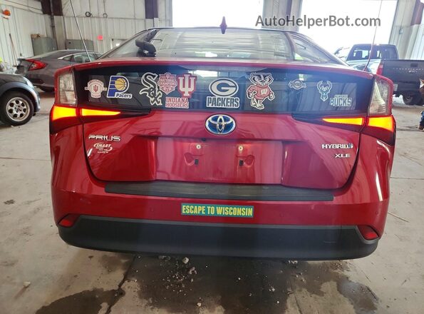 JTDKAMFU7M3131874 2021 TOYOTA PRIUS Red Rear view