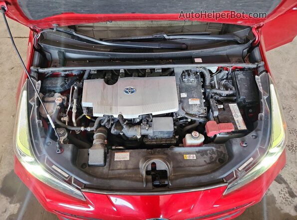JTDKAMFU7M3131874 2021 TOYOTA PRIUS Red Rear interior view