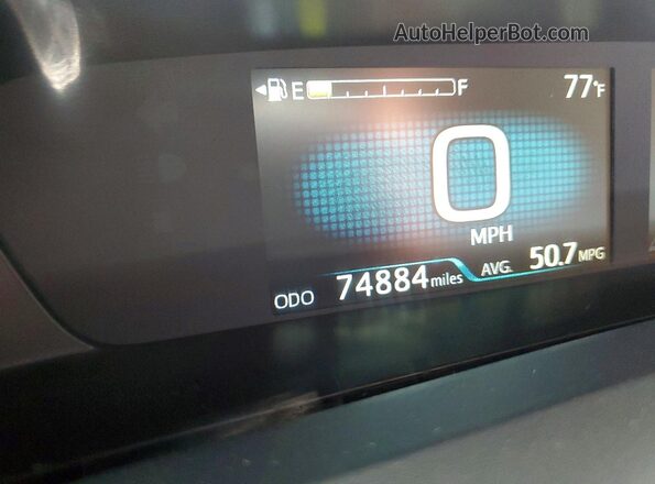 JTDKAMFU7M3144074 2021 TOYOTA PRIUS Gray Widok zestawu wskaźników