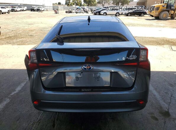 JTDKAMFU7M3144074 2021 TOYOTA PRIUS Gray Widok z tyłu