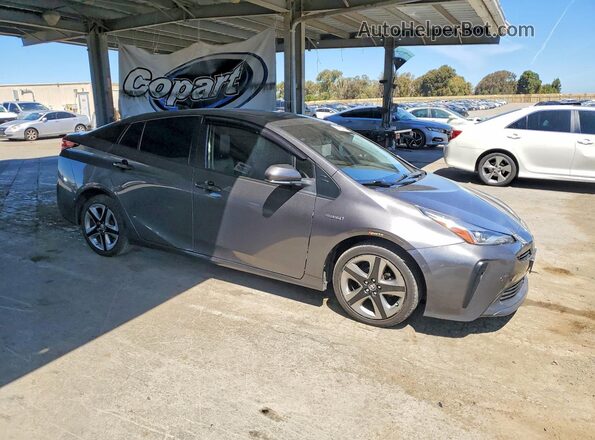 JTDKAMFU7M3144074 2021 TOYOTA PRIUS Gray Przód prawy