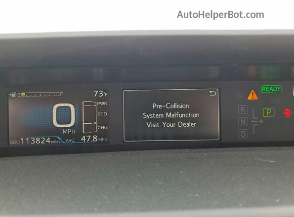 JTDKAMFU8M3140907 2021 TOYOTA PRIUS Silver Instrument cluster view