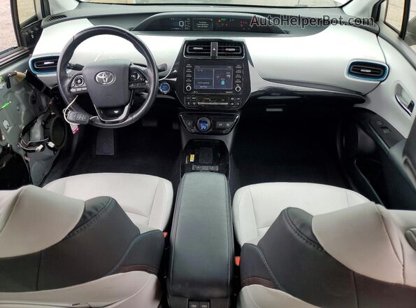 JTDKAMFU8M3140907 2021 TOYOTA PRIUS Silver Dashboard view