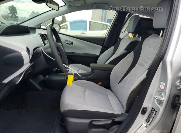 JTDKAMFU8M3143810 2021 TOYOTA PRIUS Серебряный Вид салона спереди