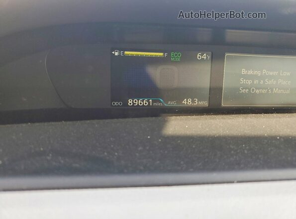 JTDKAMFU9M3132136 2021 TOYOTA PRIUS Silver Вид щитка приладів