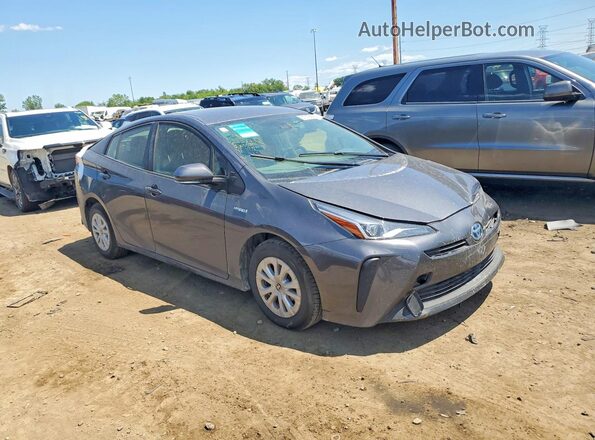 JTDKAMFU9M3152984 2021 TOYOTA PRIUS Серый Передняя правая четверть