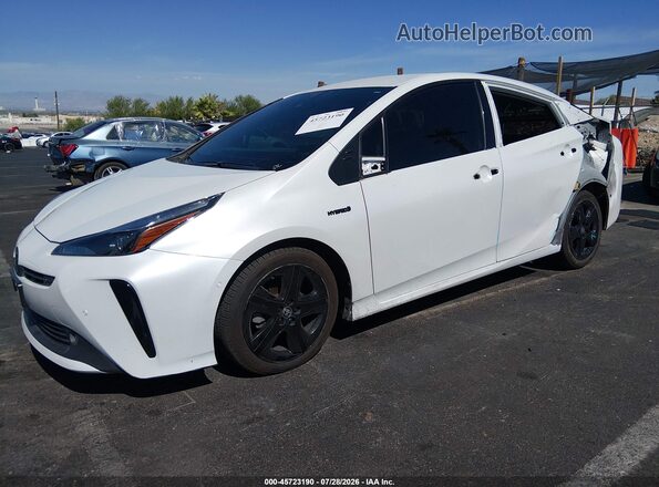 JTDKAMFUXM3128483 2021 TOYOTA PRIUS White წინა მარცხენა ხედი სამი მეოთხედიდან